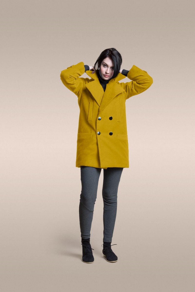 Shop Ladies and Gents Vaute Vegan Fashion Yellow Coat