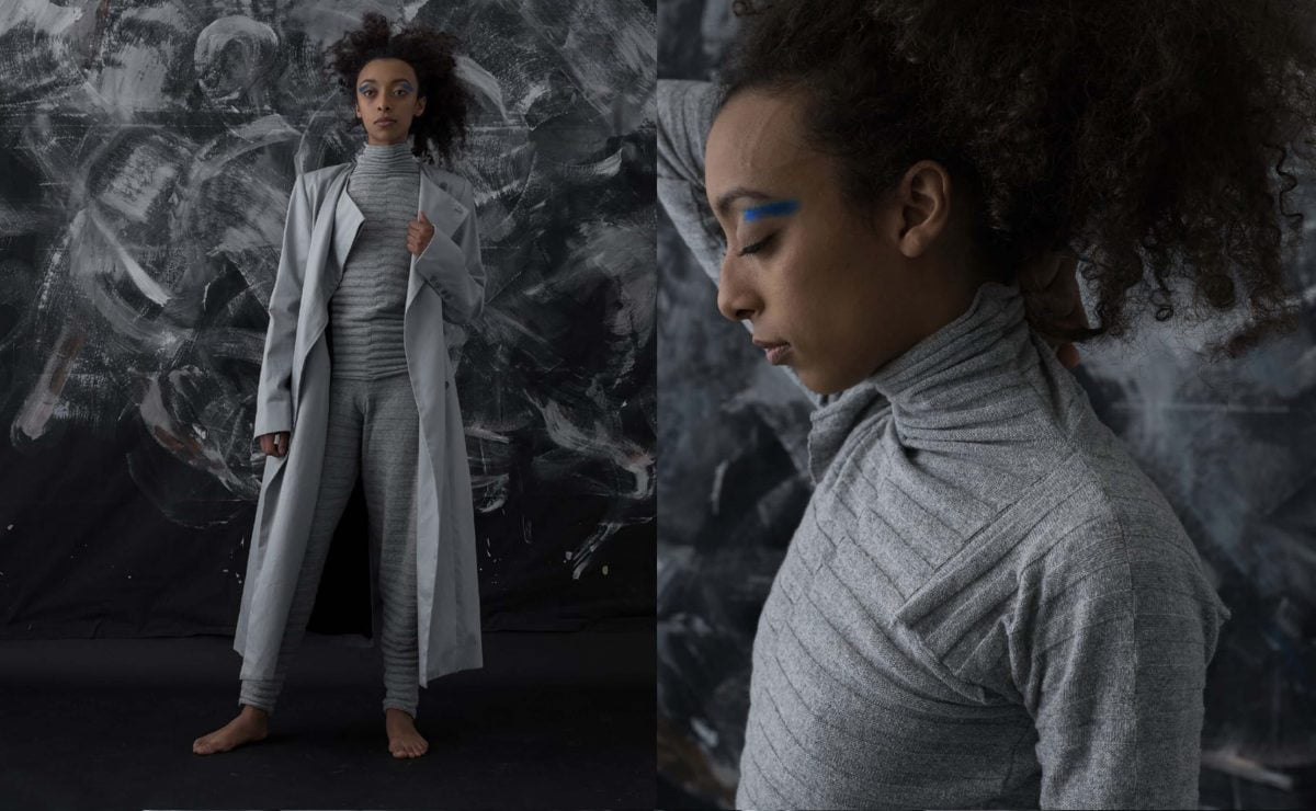 Shop Ladies Julia Seregina Grey Trenchcoat