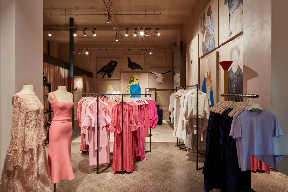 Shop Ladies Scanlan Theodore Store Inside Pink