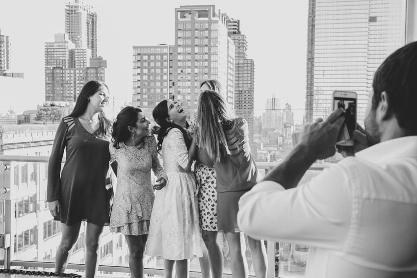 Shop NYC Wedding Fernanda Camoes Press Lounge Laugh with Girls