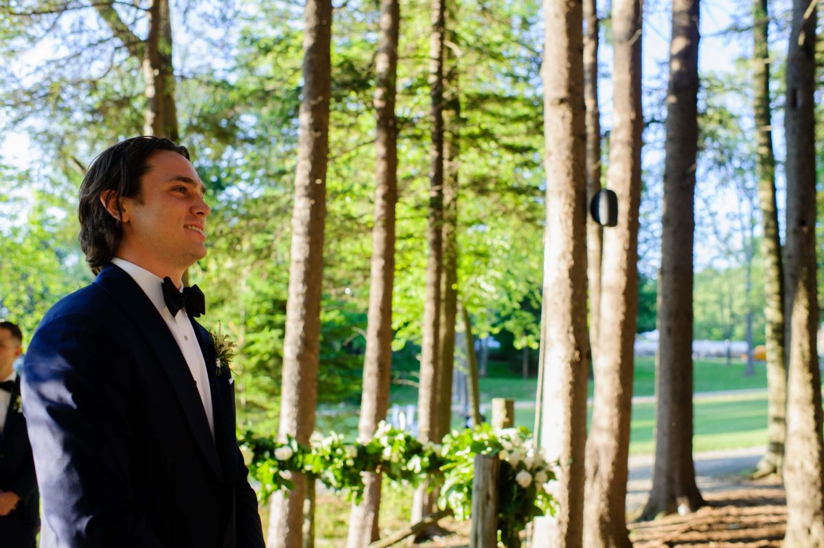 Shop Upstate NY Wedding Stephanie Karvellas Ceremony Groom