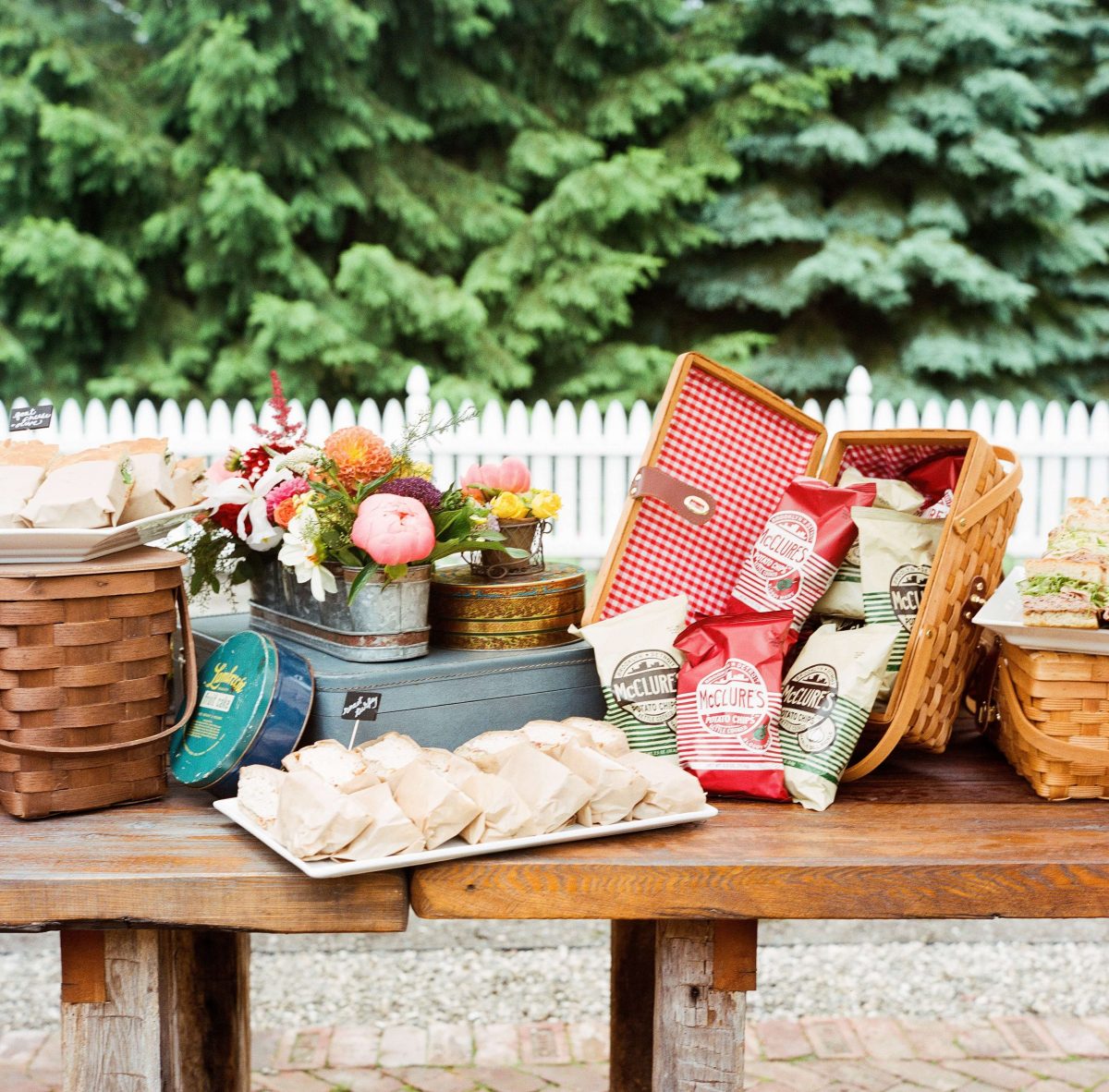 Shop Upstate NY Wedding Stephanie Karvellas Picnic Snacks