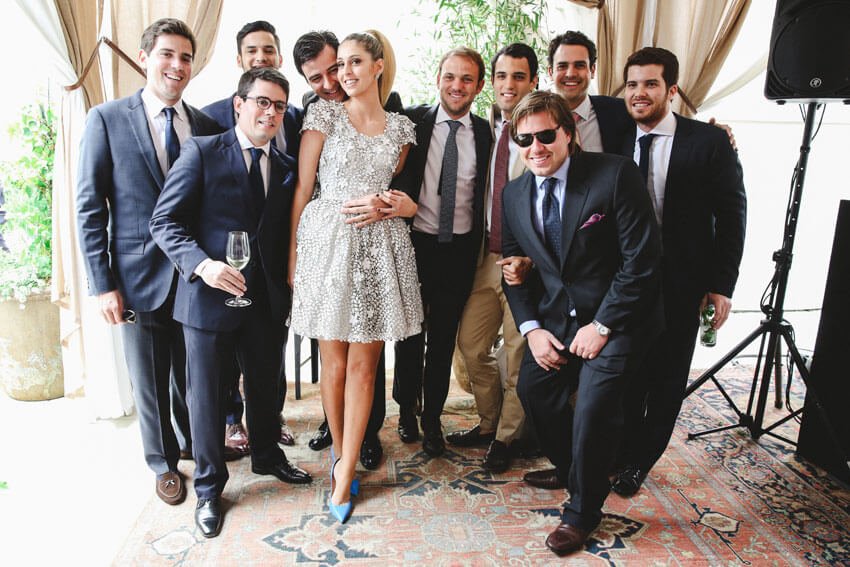 Shop Weddings Paula Merlo Rooftop of The NoMad Hotel with Bestmen